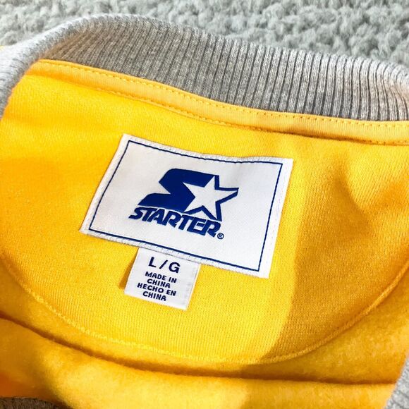 Starter Pittsburgh Penguins Sweatshirt Mens Large Yellow‎ Crewneck Logo NHL New - Picture 5 of 9
